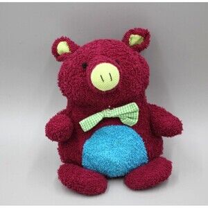 Oinking Retro Sun Arrow Japan Pink Pig Plush Terry Animal Vintage Red Blue 8"